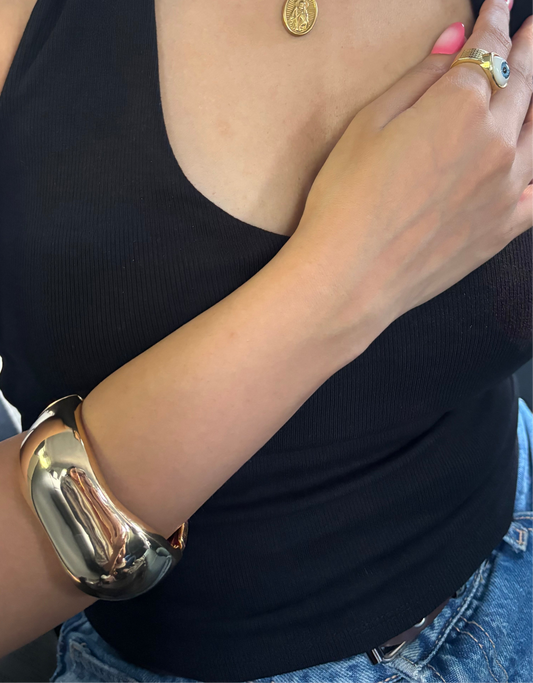 Golden cuff bracelet